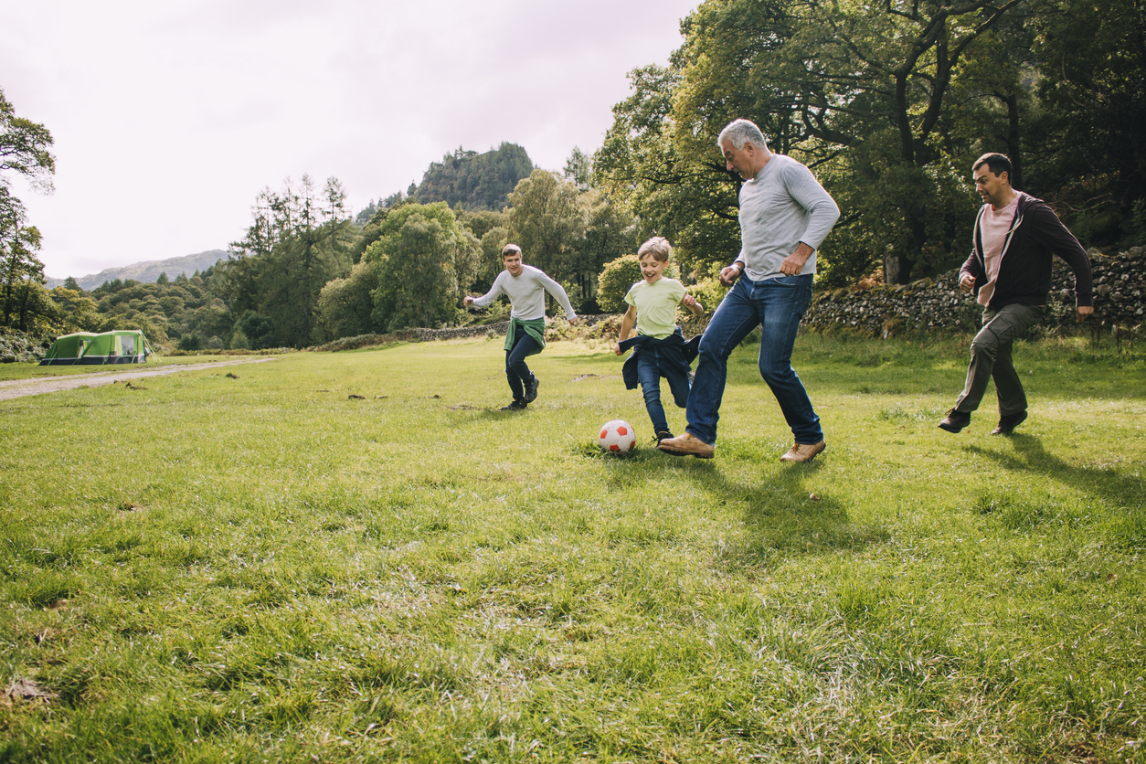 Generational Family playing sports